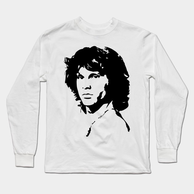 Jim Morrison Retro Long Sleeve T-Shirt by Print&fun